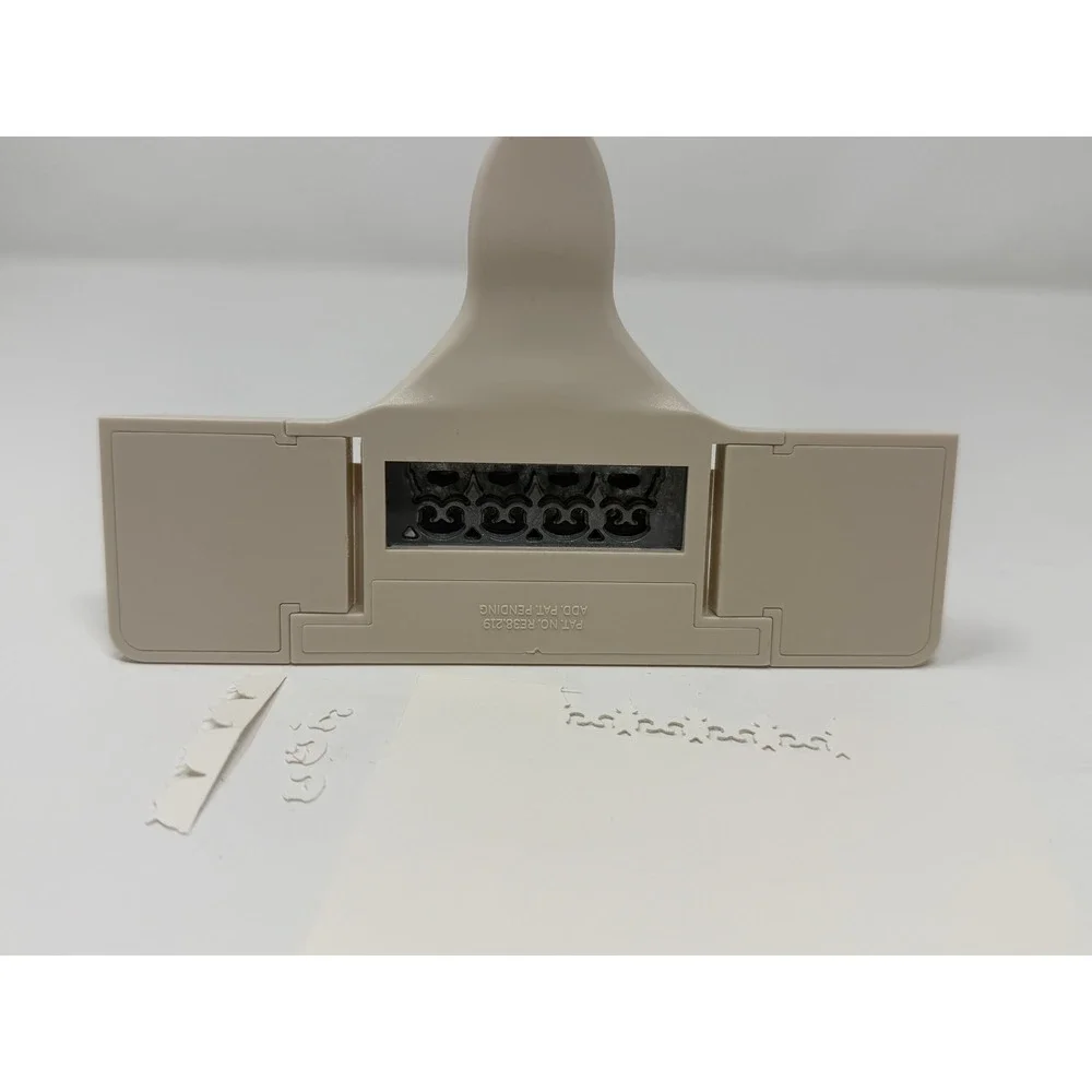 Martha Stewart Fleur de Lis Scroll Edge Border Punch Retired Tested